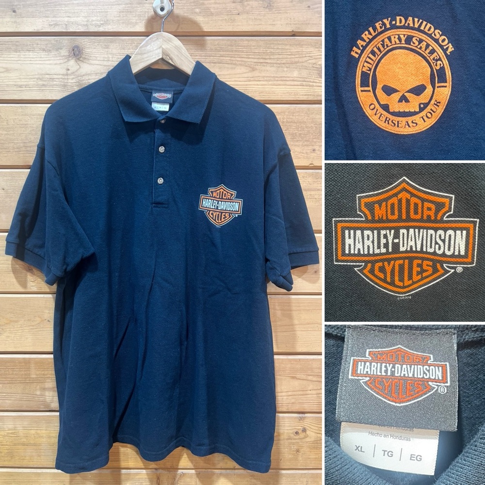 Harley-Davidson Military Sales Overseas Tour Polo Shirt — 2018 Bravado Tag XL